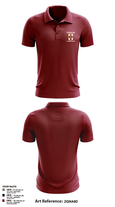1st Medical Brigade 47127889 Short Sleeve Performance Polo - 24