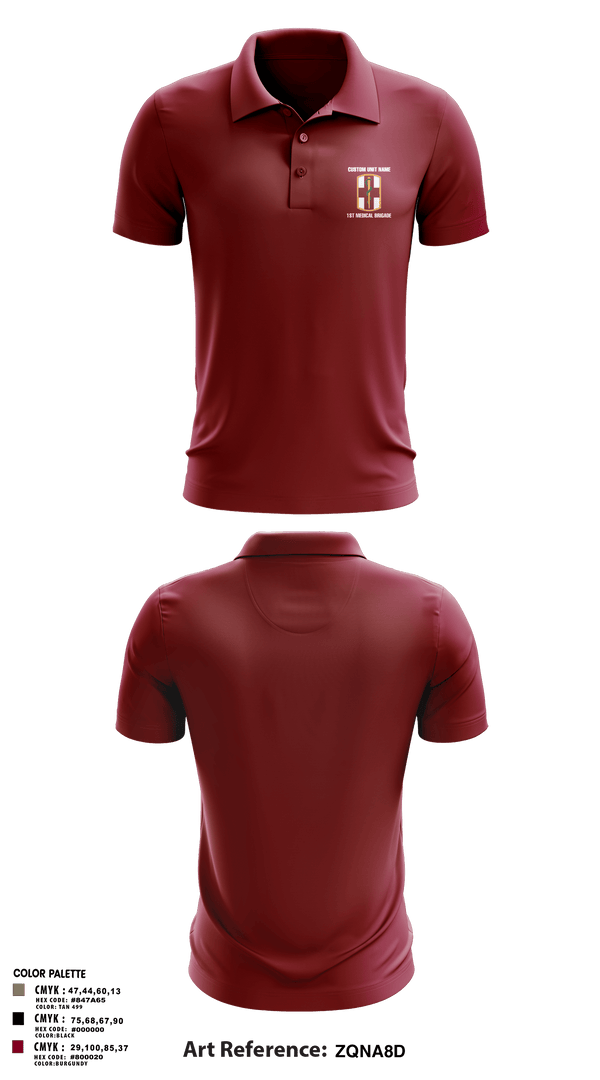 1st Medical Brigade 47127889 Short Sleeve Performance Polo - 24