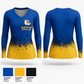 Wheatland Wrestling  Women's Long Sleeve V-neck Shirt - 1