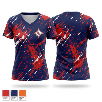 Sandy Creek High School Basketball 22623610 Women's Short Sleeve V-neck Shirt - 1