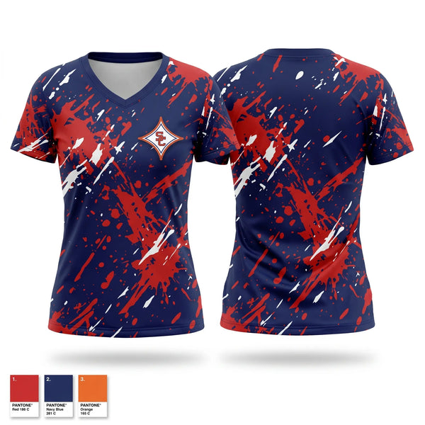 Womens Short Sleeve Vneck Shirt, Sandy Creek High School Basketball, Women's Basketball, Teamtime, Team time, sublimation, custom sports apparel, team uniforms, spirit wear, spiritwear, sports uniforms, custom shirts, team store, custom team store, fundraiser sports, apparel fundraiser