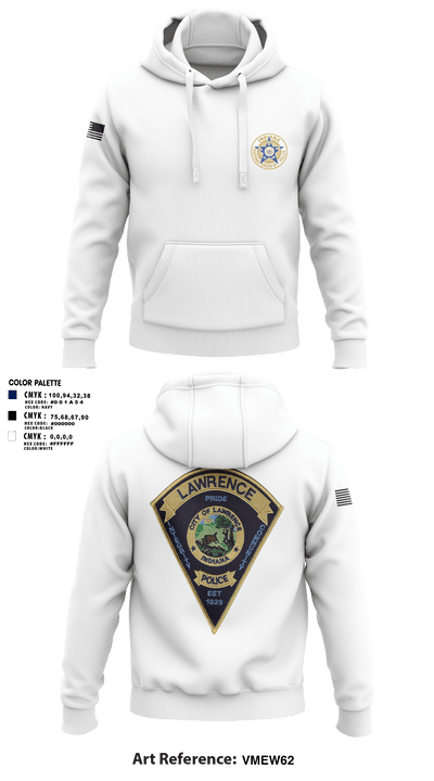 Lawrence Police FOP 1599 95636349 Hoodie - 192
