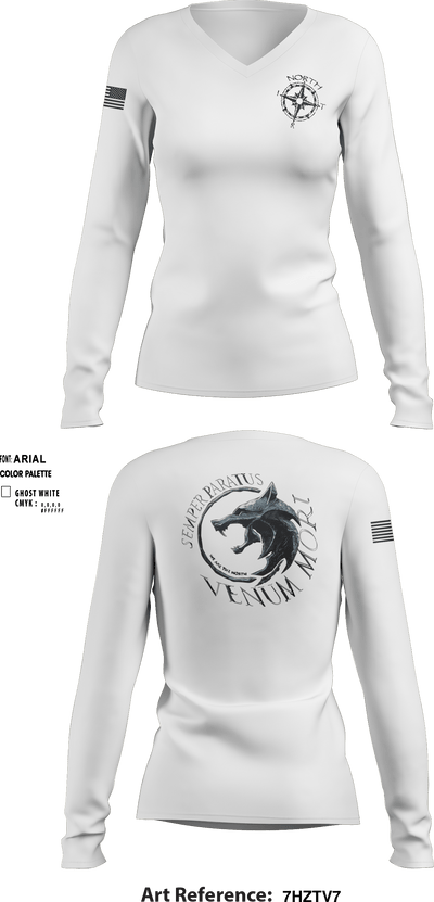 NIRT 4083324 Women's Long Sleeve V-neck Shirt - 2