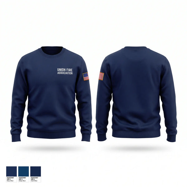 Crew Neck Sweatshirt, Union Fire Association, Fire Department, Teamtime, Team time, sublimation, custom sports apparel, team uniforms, spirit wear, spiritwear, sports uniforms, custom shirts, team store, custom team store, fundraiser sports, apparel fundraiser