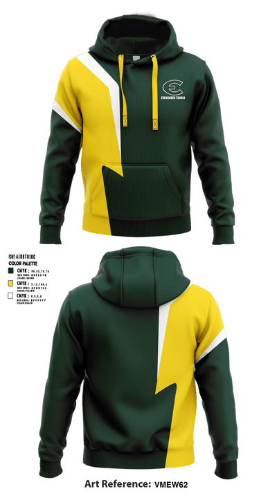 Evergreen High School Tennis 22969083 Hoodie - 10