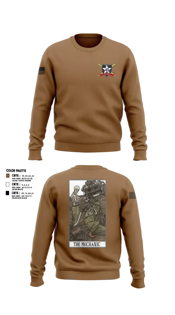 Crew Neck Sweatshirt, 2ID DIVARTY, Army, Teamtime, Team time, sublimation, custom sports apparel, team uniforms, spirit wear, spiritwear, sports uniforms, custom shirts, team store, custom team store, fundraiser sports, apparel fundraiser