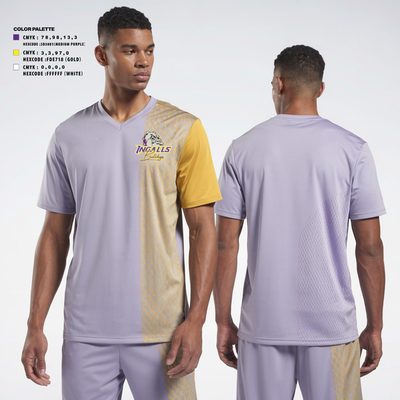 Ingalls Bulldogs 41375558 Women's Short Sleeve V-neck Shirt - 1