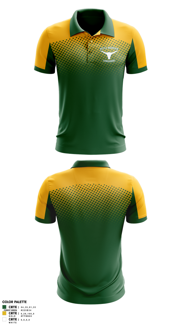 Short Sleeve Performance Polo, Battle Mountain Longhorns, Wrestling, Teamtime, Team time, sublimation, custom sports apparel, team uniforms, spirit wear, spiritwear, sports uniforms, custom shirts, team store, custom team store, fundraiser sports, apparel fundraiser