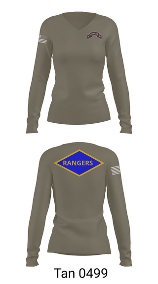Womens Long Sleeve Vneck Shirt, 5th Rangers, , Teamtime, Team time, sublimation, custom sports apparel, team uniforms, spirit wear, spiritwear, sports uniforms, custom shirts, team store, custom team store, fundraiser sports, apparel fundraiser