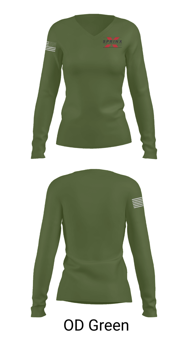 Womens Long Sleeve Vneck Shirt, SPRINX FIRE PROTECTION, , Teamtime, Team time, sublimation, custom sports apparel, team uniforms, spirit wear, spiritwear, sports uniforms, custom shirts, team store, custom team store, fundraiser sports, apparel fundraiser