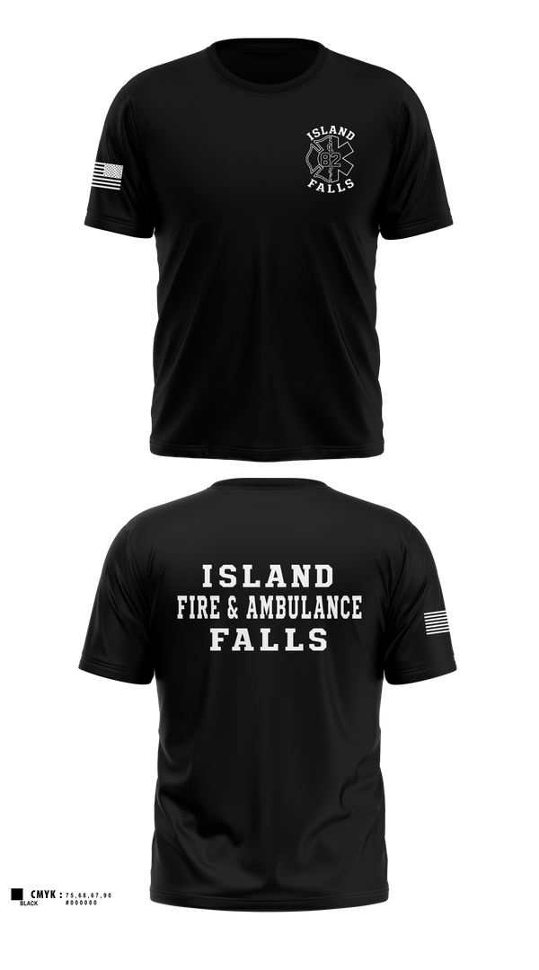Short Sleeve Performance Shirt, Island Falls Fire & Ambulance, Fire Department, Teamtime, Team time, sublimation, custom sports apparel, team uniforms, spirit wear, spiritwear, sports uniforms, custom shirts, team store, custom team store, fundraiser sports, apparel fundraiser