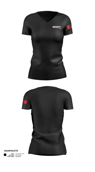 Womens Short Sleeve Vneck Shirt, Talos Security, , Teamtime, Team time, sublimation, custom sports apparel, team uniforms, spirit wear, spiritwear, sports uniforms, custom shirts, team store, custom team store, fundraiser sports, apparel fundraiser