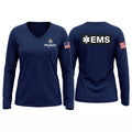Madelia Health EMS Women's Long Sleeve V-neck Shirt - 1