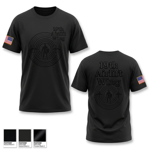 19th Airlift Wing Old School Cotton Feel Shirt - 1