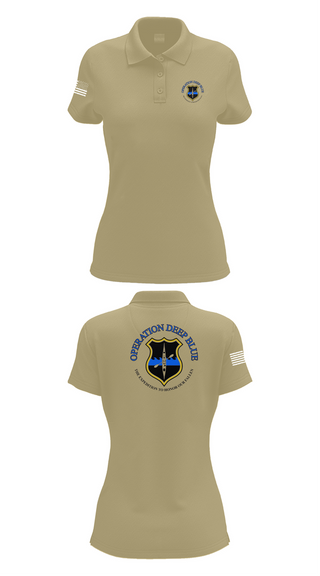 Womens Short Sleeve Performance Polo, Operation Deep Blue, , Teamtime, Team time, sublimation, custom sports apparel, team uniforms, spirit wear, spiritwear, sports uniforms, custom shirts, team store, custom team store, fundraiser sports, apparel fundraiser