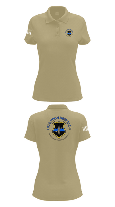 Operation Deep Blue 63620360 Women's Short Sleeve Performance Polo  - 90