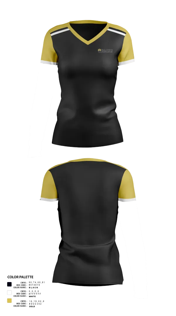 Womens Short Sleeve Vneck Shirt, Baldwin Business Group, , Teamtime, Team time, sublimation, custom sports apparel, team uniforms, spirit wear, spiritwear, sports uniforms, custom shirts, team store, custom team store, fundraiser sports, apparel fundraiser