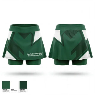 Skort, Cass Technical High School Girls Varsity Tennis Team, Tennis, Teamtime, Team time, sublimation, custom sports apparel, team uniforms, spirit wear, spiritwear, sports uniforms, custom shirts, team store, custom team store, fundraiser sports, apparel fundraiser