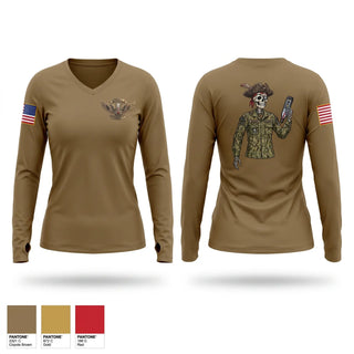 Womens Long Sleeve Vneck Shirt, OCS Team 2, Navy, Teamtime, Team time, sublimation, custom sports apparel, team uniforms, spirit wear, spiritwear, sports uniforms, custom shirts, team store, custom team store, fundraiser sports, apparel fundraiser