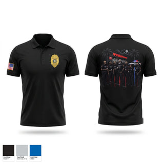 Short Sleeve Performance Polo, Hialeah police, Police, Teamtime, Team time, sublimation, custom sports apparel, team uniforms, spirit wear, spiritwear, sports uniforms, custom shirts, team store, custom team store, fundraiser sports, apparel fundraiser