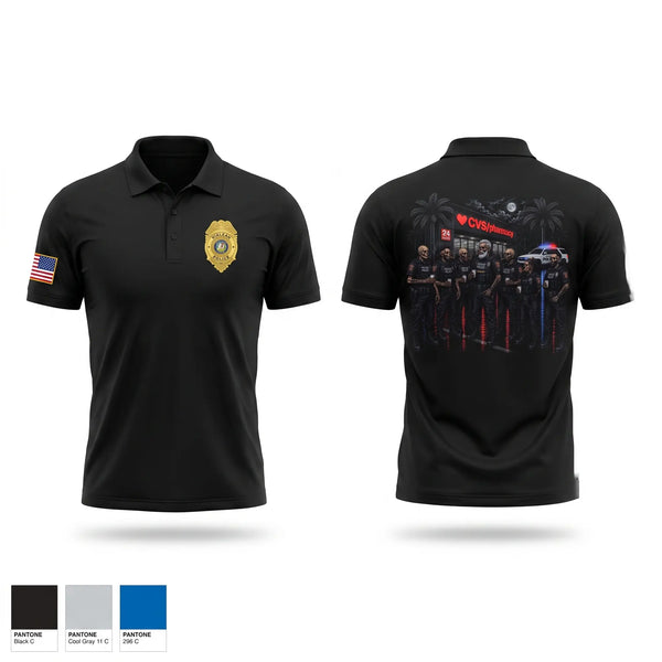 Short Sleeve Performance Polo, Hialeah police, Police, Teamtime, Team time, sublimation, custom sports apparel, team uniforms, spirit wear, spiritwear, sports uniforms, custom shirts, team store, custom team store, fundraiser sports, apparel fundraiser