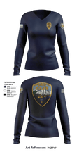 New Smyrna Beach PD 65080019 Women's Long Sleeve V-neck Shirt - 1