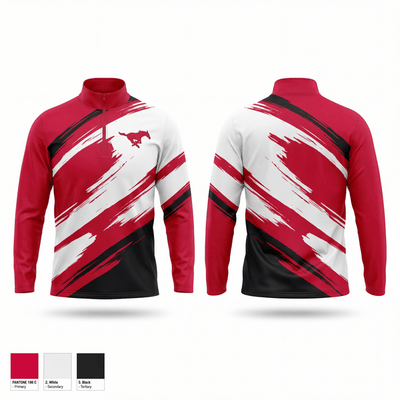 Center Street School Baseball 39645279 Quarter Zip Jacket - 1
