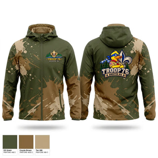 Windbreaker, Troop 76, , Teamtime, Team time, sublimation, custom sports apparel, team uniforms, spirit wear, spiritwear, sports uniforms, custom shirts, team store, custom team store, fundraiser sports, apparel fundraiser