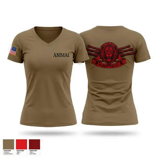 Womens Short Sleeve Vneck Shirt, Animal, Army, Teamtime, Team time, sublimation, custom sports apparel, team uniforms, spirit wear, spiritwear, sports uniforms, custom shirts, team store, custom team store, fundraiser sports, apparel fundraiser