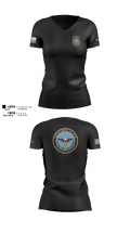 DEPARTMENT OF THE ARMY CIVILIAN POLICE 31166882 Women's Short Sleeve V-neck Shirt - 100