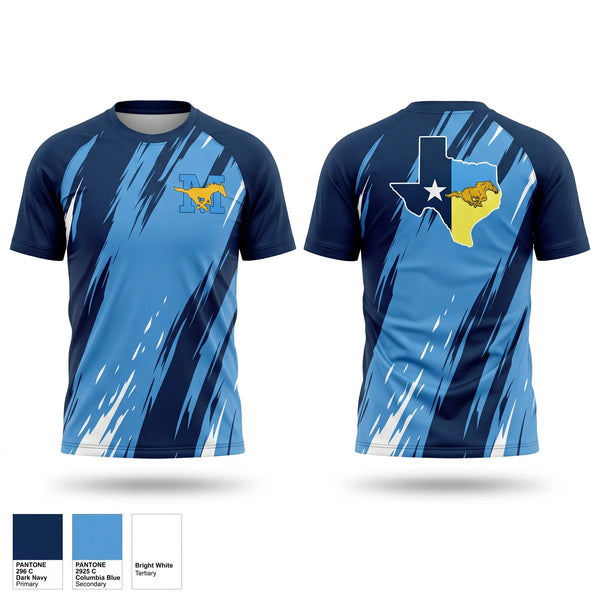 Soft Poly Tee Cotton Like Feel, Mustangs, Wrestling, Teamtime, Team time, sublimation, custom sports apparel, team uniforms, spirit wear, spiritwear, sports uniforms, custom shirts, team store, custom team store, fundraiser sports, apparel fundraiser