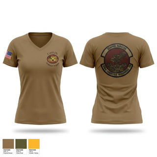 Womens Short Sleeve Vneck Shirt, 166th LRS, National Guard, Teamtime, Team time, sublimation, custom sports apparel, team uniforms, spirit wear, spiritwear, sports uniforms, custom shirts, team store, custom team store, fundraiser sports, apparel fundraiser