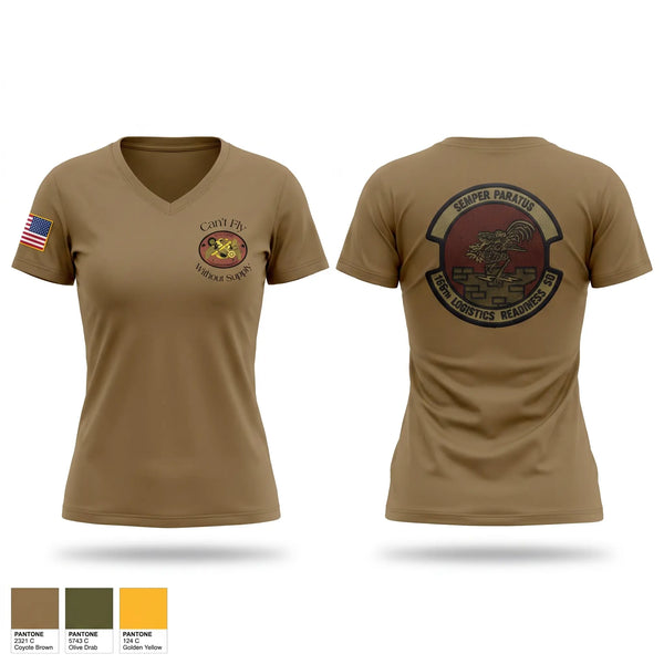 Womens Short Sleeve Vneck Shirt, 166th LRS, National Guard, Teamtime, Team time, sublimation, custom sports apparel, team uniforms, spirit wear, spiritwear, sports uniforms, custom shirts, team store, custom team store, fundraiser sports, apparel fundraiser