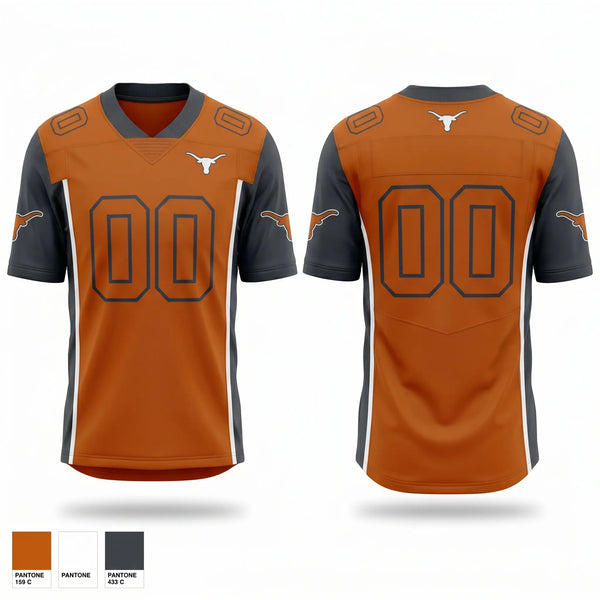 Football Jersey, Los Gatos Longhorns, , Teamtime, Team time, sublimation, custom sports apparel, team uniforms, spirit wear, spiritwear, sports uniforms, custom shirts, team store, custom team store, fundraiser sports, apparel fundraiser