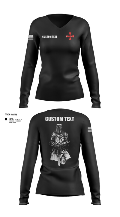 Templars 53460002 Women's Long Sleeve V-neck Shirt - 3