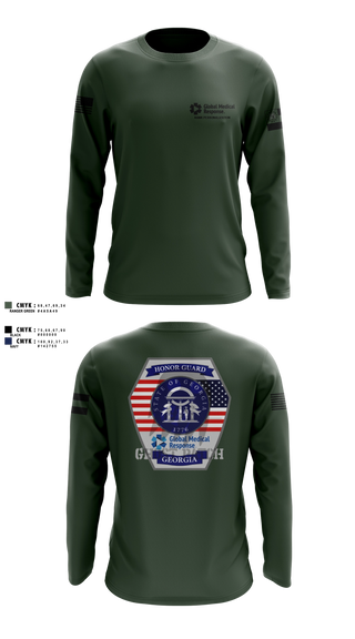 Long Sleeve Performance Shirt, GMR Georgia Honor Guard, EMS/EMT, Teamtime, Team time, sublimation, custom sports apparel, team uniforms, spirit wear, spiritwear, sports uniforms, custom shirts, team store, custom team store, fundraiser sports, apparel fundraiser