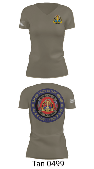 Womens Short Sleeve Vneck Shirt, Henry H. Lind NCO Academy, Army, Teamtime, Team time, sublimation, custom sports apparel, team uniforms, spirit wear, spiritwear, sports uniforms, custom shirts, team store, custom team store, fundraiser sports, apparel fundraiser