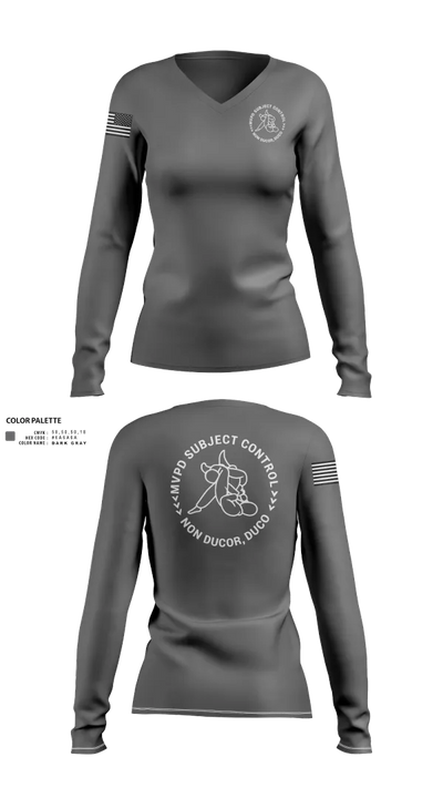 MVPD Subject Control 16115656 Women's Long Sleeve V-neck Shirt - 21