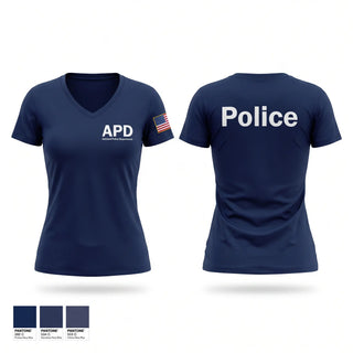Womens Short Sleeve Vneck Shirt, Ashland Police Department, Police, Teamtime, Team time, sublimation, custom sports apparel, team uniforms, spirit wear, spiritwear, sports uniforms, custom shirts, team store, custom team store, fundraiser sports, apparel fundraiser