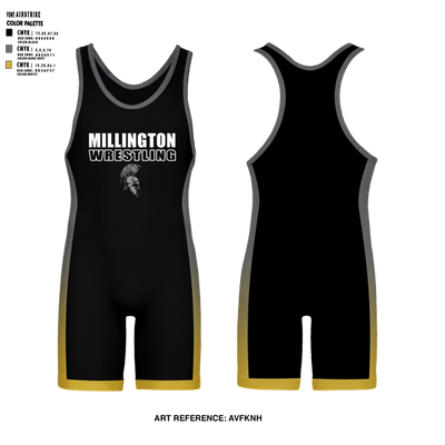Millington Trojans 8159224 Wrestling Singlet - 1