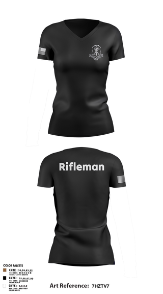 Womens Short Sleeve Vneck Shirt, Pershing Rifles, Army, Teamtime, Team time, sublimation, custom sports apparel, team uniforms, spirit wear, spiritwear, sports uniforms, custom shirts, team store, custom team store, fundraiser sports, apparel fundraiser