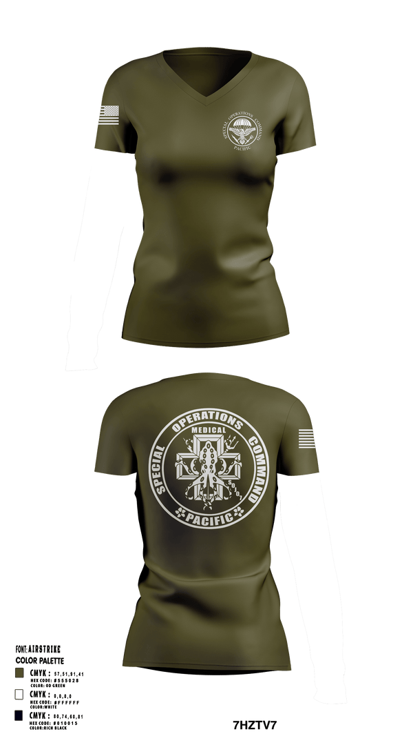 SOCPAC SOJ07 1184391 Women's Short Sleeve V-neck Shirt - 2