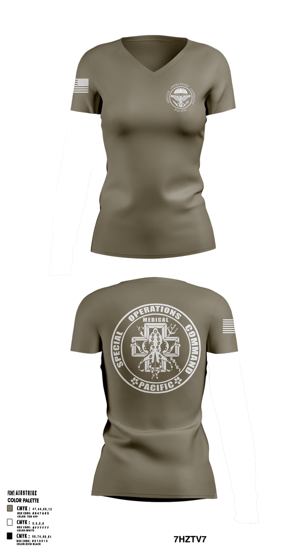 SOCPAC SOJ07 1184391 Women's Short Sleeve V-neck Shirt - 3