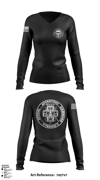 SOCPAC SOJ07 1184391 Women's Long Sleeve V-neck Shirt - 1