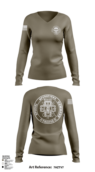 SOCPAC SOJ07 1184391 Women's Long Sleeve V-neck Shirt - 3