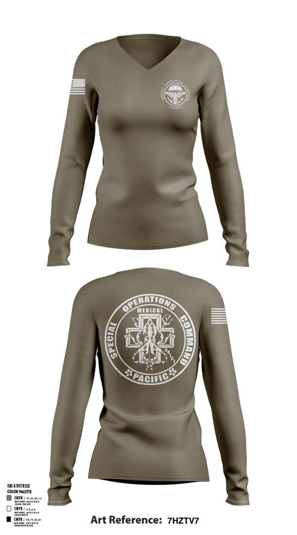 SOCPAC SOJ07 1184391 Women's Long Sleeve V-neck Shirt - 3