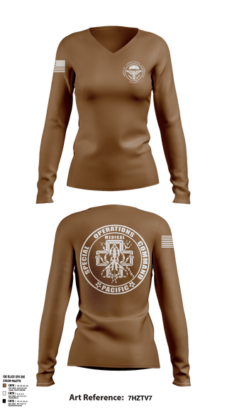 SOCPAC SOJ07 1184391 Women's Long Sleeve V-neck Shirt - 4