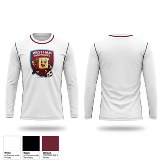 Long Sleeve Performance Shirt, West Ham Sandwiches, Men's Soccer, Teamtime, Team time, sublimation, custom sports apparel, team uniforms, spirit wear, spiritwear, sports uniforms, custom shirts, team store, custom team store, fundraiser sports, apparel fundraiser