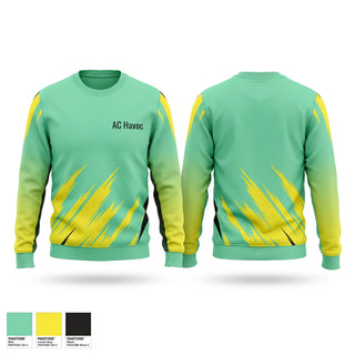 Crew Neck Sweatshirt, AC Havoc, Baseball, Teamtime, Team time, sublimation, custom sports apparel, team uniforms, spirit wear, spiritwear, sports uniforms, custom shirts, team store, custom team store, fundraiser sports, apparel fundraiser