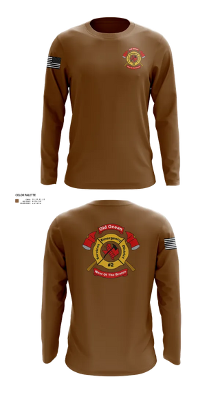 Long Sleeve Performance Shirt, Old Ocean Fire Department, Fire Department, Teamtime, Team time, sublimation, custom sports apparel, team uniforms, spirit wear, spiritwear, sports uniforms, custom shirts, team store, custom team store, fundraiser sports, apparel fundraiser